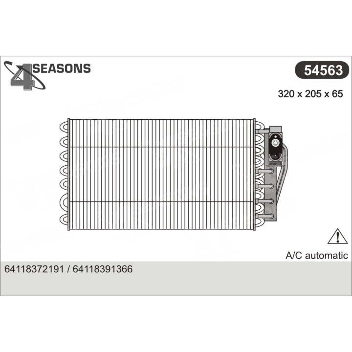 54563  EVAPORATOR BMW E38