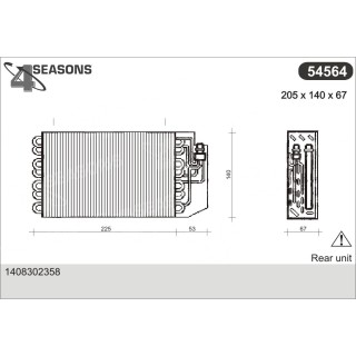 54564  EVAPORATOR MB W140
