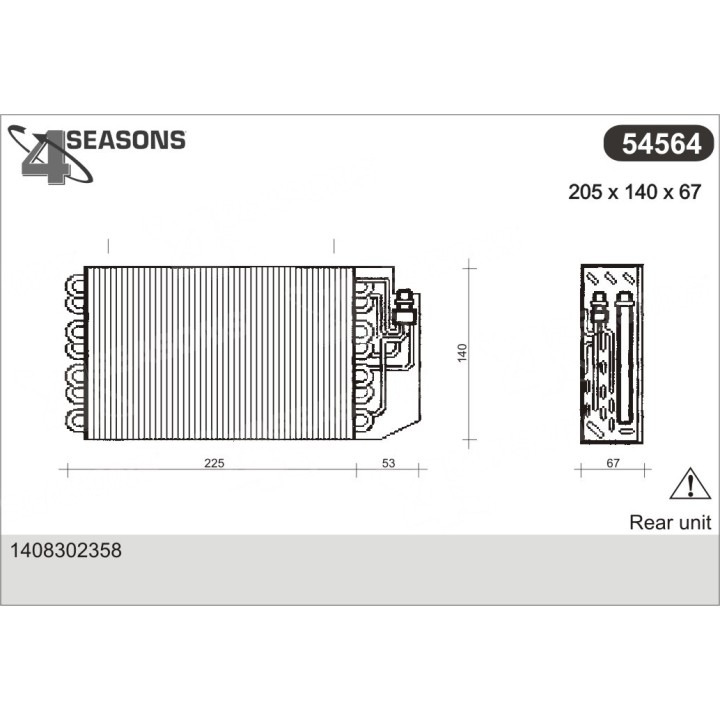54564  EVAPORATOR MB W140