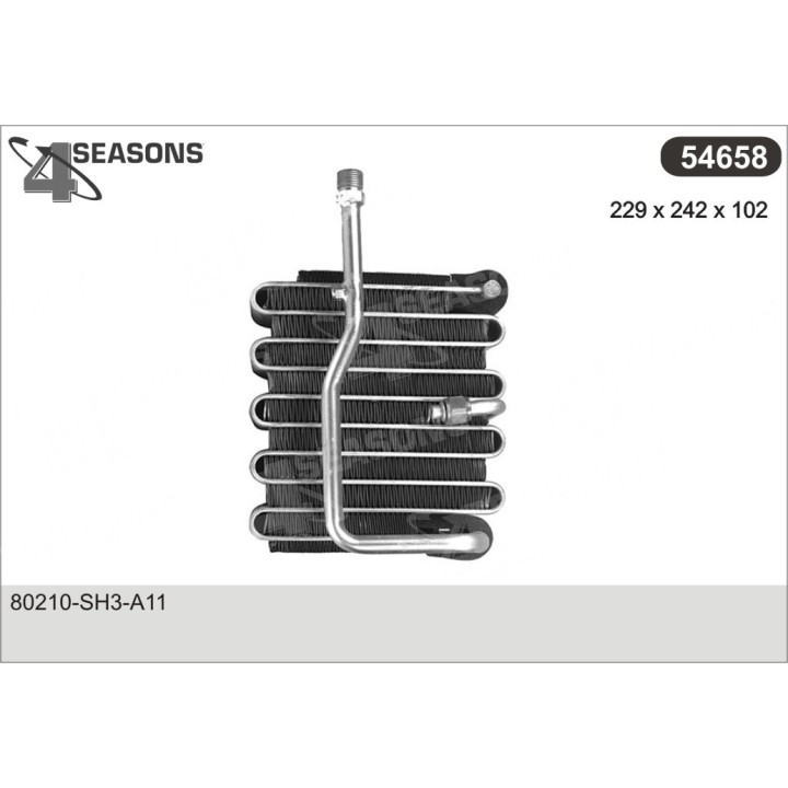 54658  EVAPORATOR HONDA CIVIC