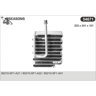 54671  EVAPORATOR HONDA PRELUDE