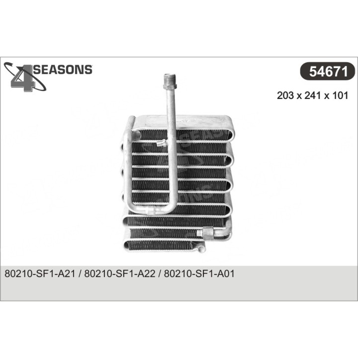 54671  EVAPORATOR HONDA PRELUDE