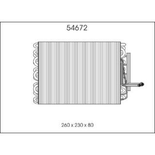 54672  EVAPORATOR SEAT/VW GOLF III/VENTO/CADDY II