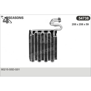 54738  EVAPORATOR HONDA CIVIC VI (EU_, EP_)