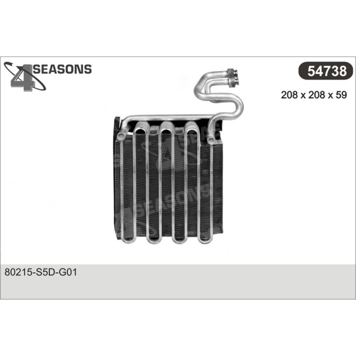 54738  EVAPORATOR HONDA CIVIC VI (EU_, EP_)