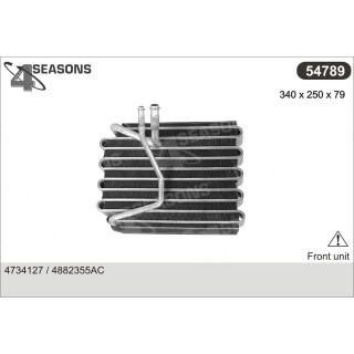 54789  EVAPORATOR CHRYSLER VOYAGER II/PLYMOUTH/DODGE