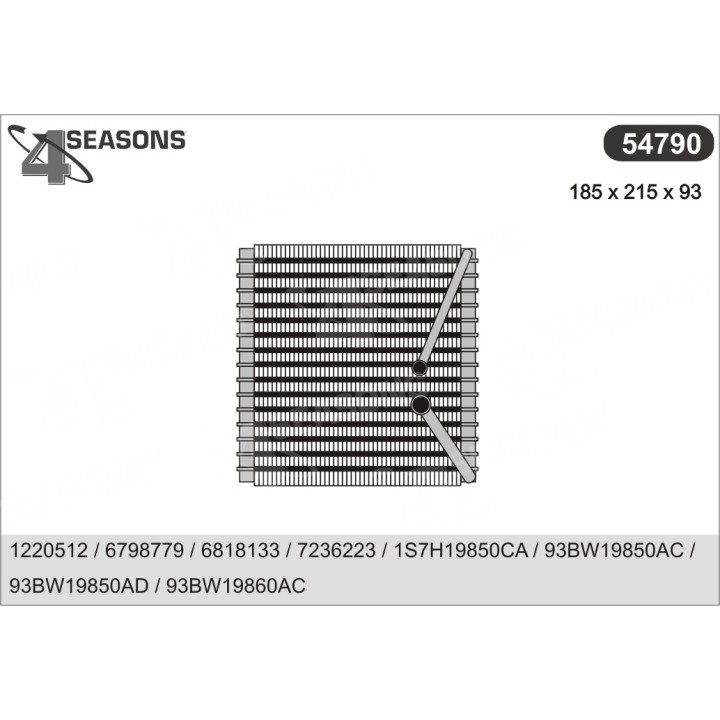 54790  EVAPORATOR FORD MONDEO I-II/MERCURY