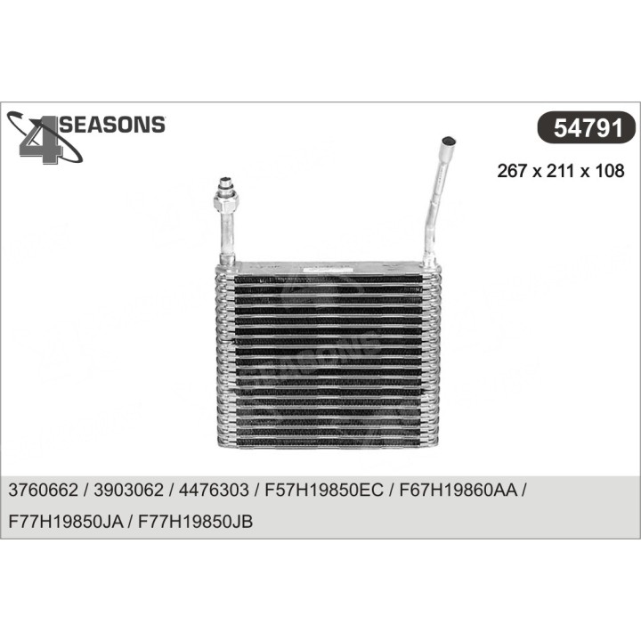 54791  EVAPORATOR EXPLORER/FORD TRUCKS