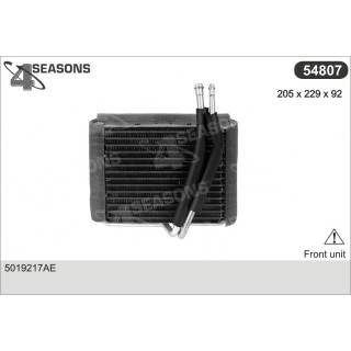 54807  EVAPORATOR CORE CHRYSLER VOYAGER III FRONT