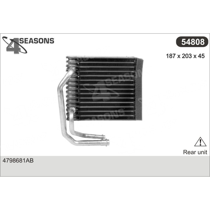54808  EVAPORATOR CHRYSLER 96-00