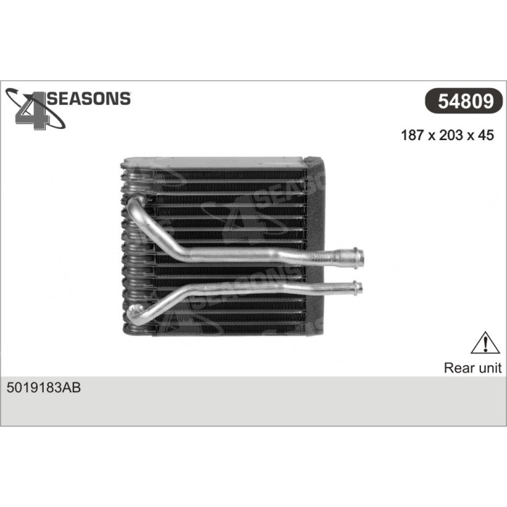 54809  EVAPORATOR CHRYSLER VOYAGER III AUX