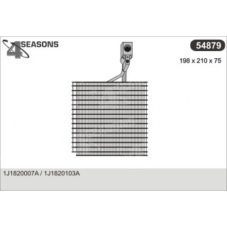 54879  EVAPORATOR VAG A3/TT/GOLF IV