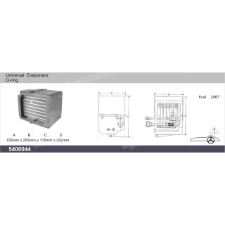 5400044  EVAPORATOR  CUSTOM  179*180*255
