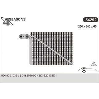 54292  EVAPORATOR AUDI A4 8D1 820 103C/D