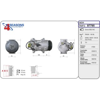 97795  COMPRESOR NUEVO MERCEDES BENZ W169 04-