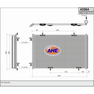 43564/O  COND CITROEN/PEUGEOT C-Elysee/301  12-