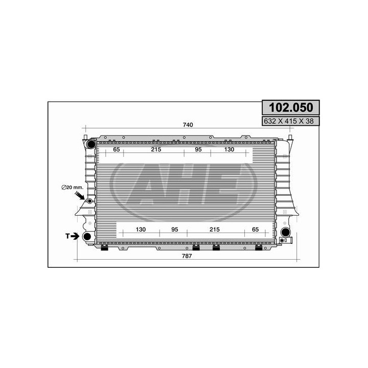 102050  Rad. AUDI 100 IV 2.8 +/-AC 90-92