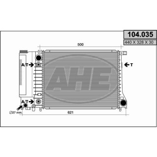 104035  Rad. BMW E34 520 +/-AC AT 89-92