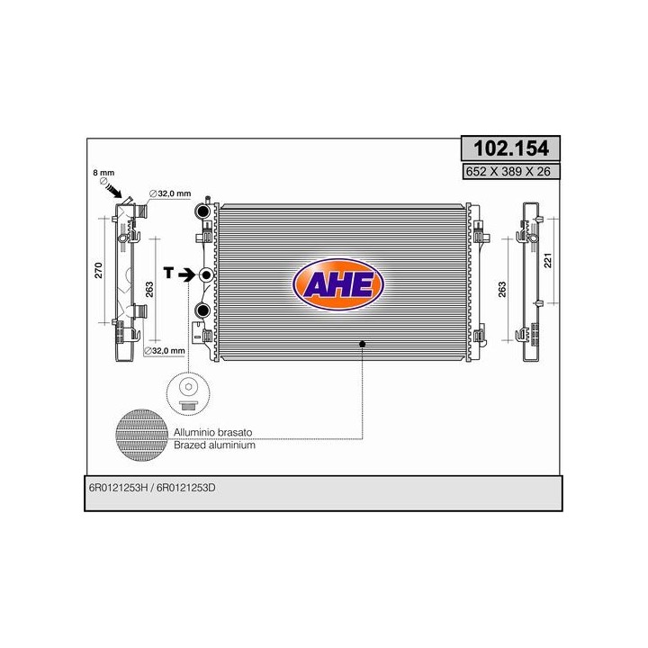 102154/A  RAD AUDI A1/VW Polo VI 1.4/1.6TDi +/-AC M/AT 09-