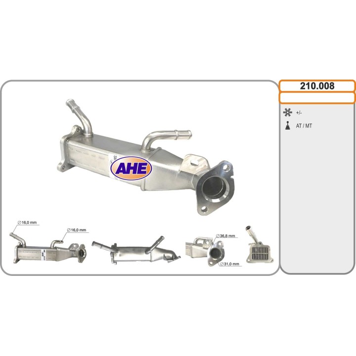 210008  EGR Cooler Ford Transit 2.2TDCi 08.13-