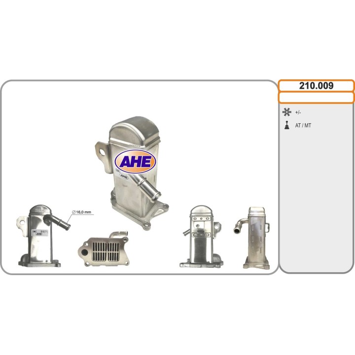 210009  EGR Cooler Citroen/Ford C4/C5 III/C8/DS4/Jumpy/Foc