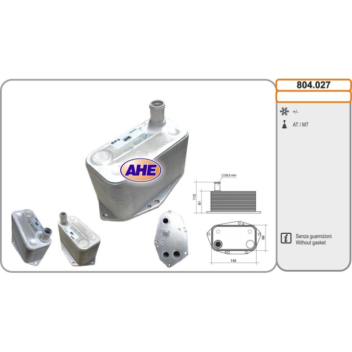 804027  OILCOOLER BMW SERIE 3 (E46) 330D-