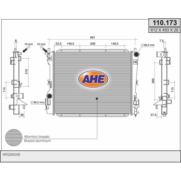 110173  FORD USA Mustang 4.0 V6 - 4.6 V8  AC  05-