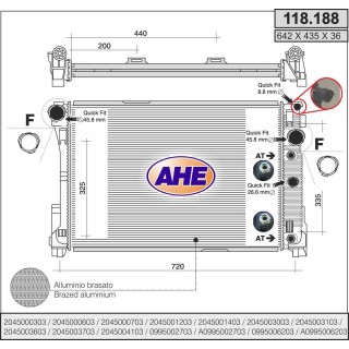 118188  RAD MERCEDES W204 3.2 Cdi AT