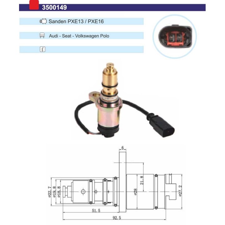 3500149  VALVULA CONTROL COMP SANDEN