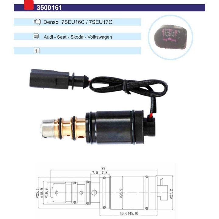 3500161  VALVULA CONTROL COMP DENSO