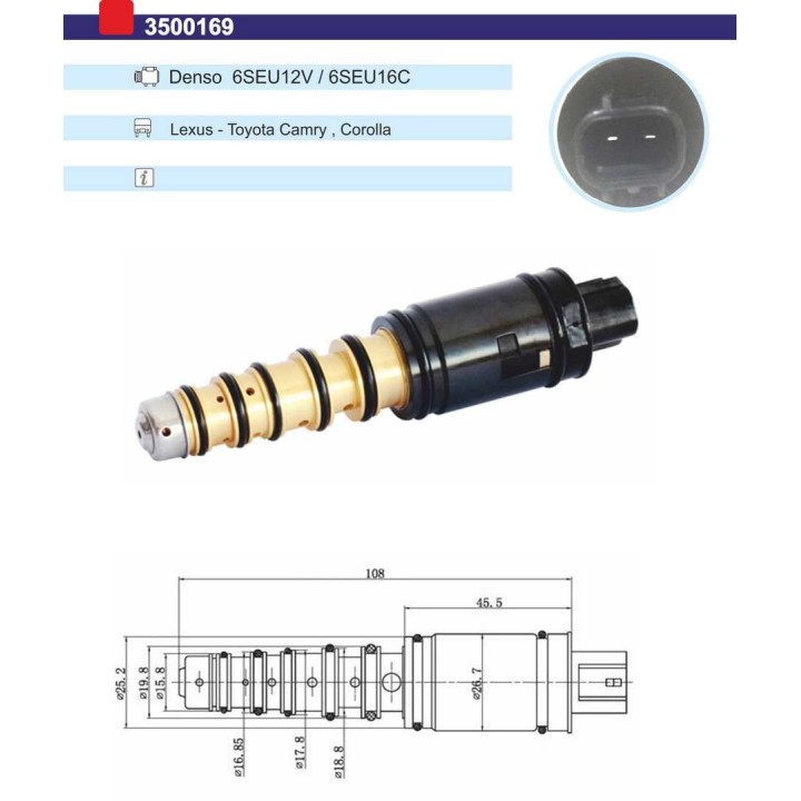 3500169  VALVULA CONTROL COMP DENSO