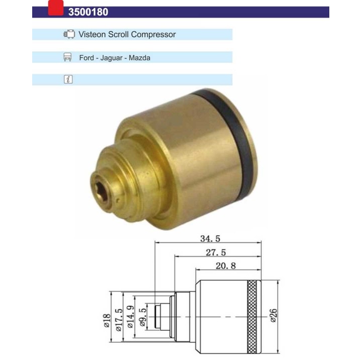 3500180  VALVULA CONTROL COMP FORD SCROLL