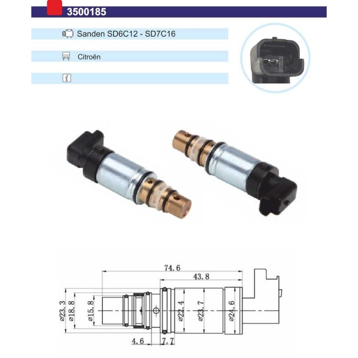 3500185  VALVULA CONTROL COMP SANDEN
