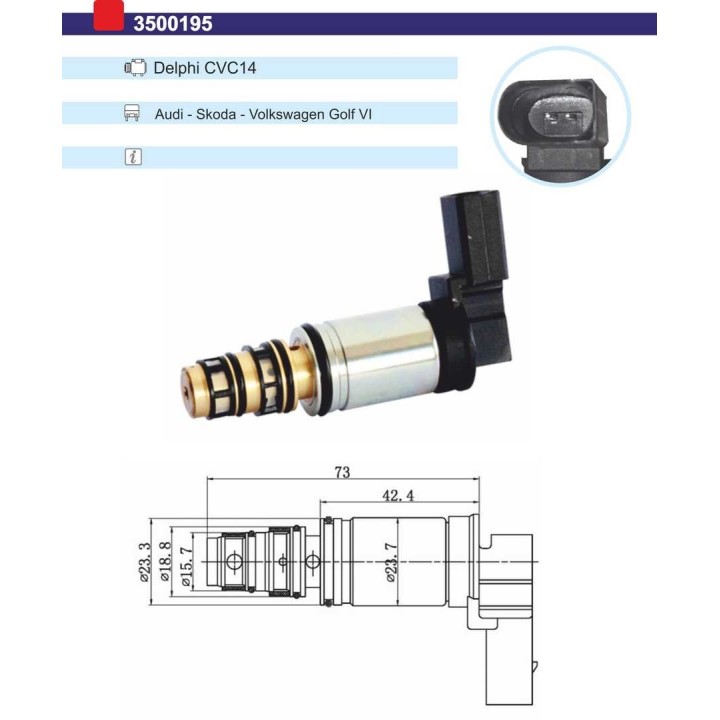 3500195  Valvula de Cilindrada Variable VW Golf VI/ Audi