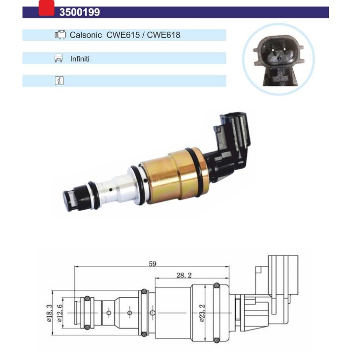 3500199  VALVULA CONTROL COMP Calsonic CWE618