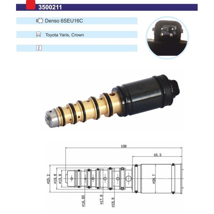 3500211  VALVULA CONTROL COMP DENSO FOR TOYOTA