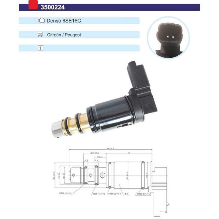3500224  VALVULA CONTROL COMP Denso 6SE16C