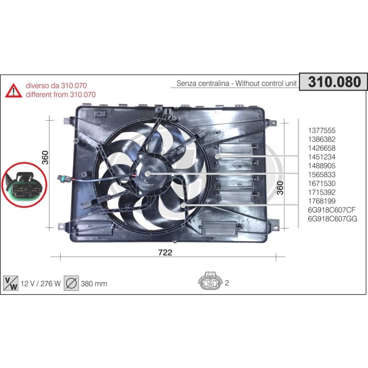 310080  FORD Galaxy (WA6)/Mondeo IV (BA7) 2.0 - 2.0 Eco Bo