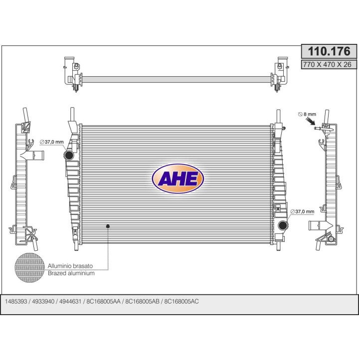 110176  RAD FORD Transit 3.2TDCi +/-AC   06-