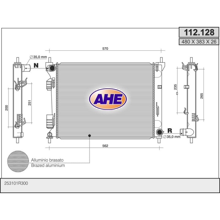 112128  RAD HYUNDAI Accent/i20/Verna/Rio III 1.1CRDi  09-
