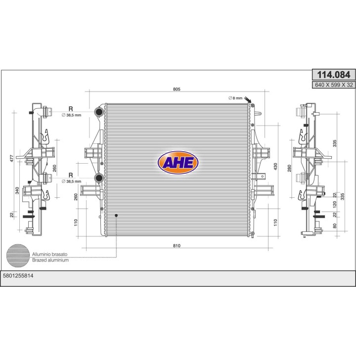 114084  RAD IVECO Daily VI 3.0D +/-AC M/AT 11-