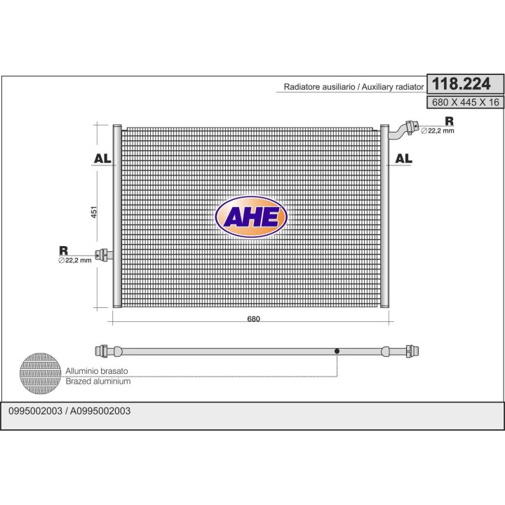 118224  RAD Aus. MERCEDES Classe C/E W204/205/213/X253 13