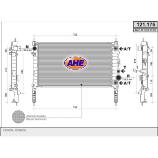 121175  RAD CHEVROLET/OPEL Trax/Mokka 1.4Turbo +/-AC AT 13