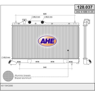 128037  RAD SUBARU Legacy BL/BP 2.0D +/-AC 09.03-