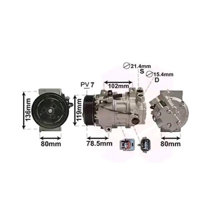 20132932  ZX DCS17EC A/D PV7 119MM 12V V-B