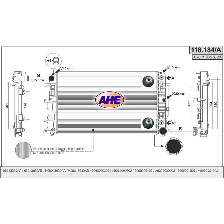 118184/A  Rad. MERCEDES Sprinter 209 CDI-211 CDI-213CDI A/T