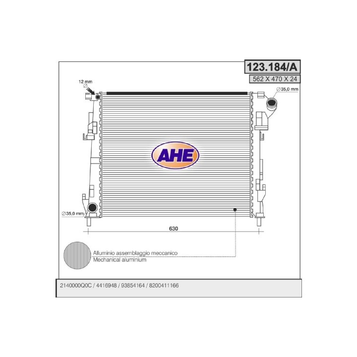 123184/A  RENAULT Trafic 2.0 dCi / OPEL Vivaro / NISSAN Prim