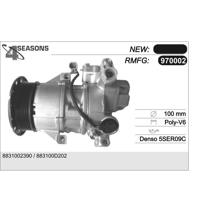 970002  CMP  TOYOTA Yaris (_P9_) / Auris  1.4 D-4D 07-