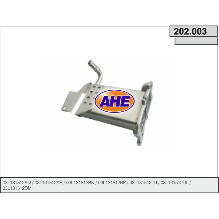 202003  EGR Cooler VOLKSWAGEN Amarok/Golf VI 2.0TDi 05.09-