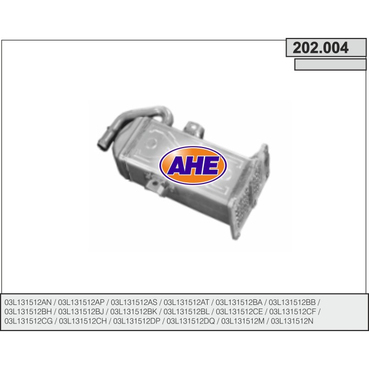 202004  EGR Cooler Audi/Seat/Skoda/VW A1/A3/Q3/TT/Altea/Ib